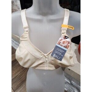 NWT Bali 34DD Full Coverage Wirefree Bra Style 3820 Cool Comfort No Slip Straps